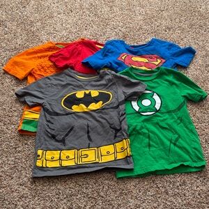Kids Superhero DC Comics Graphic T-Shirts - Set of 5